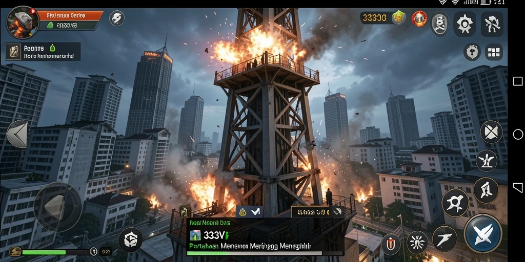 Tangkapan layar dari gameplay Tower Defense yang mendebarkan.