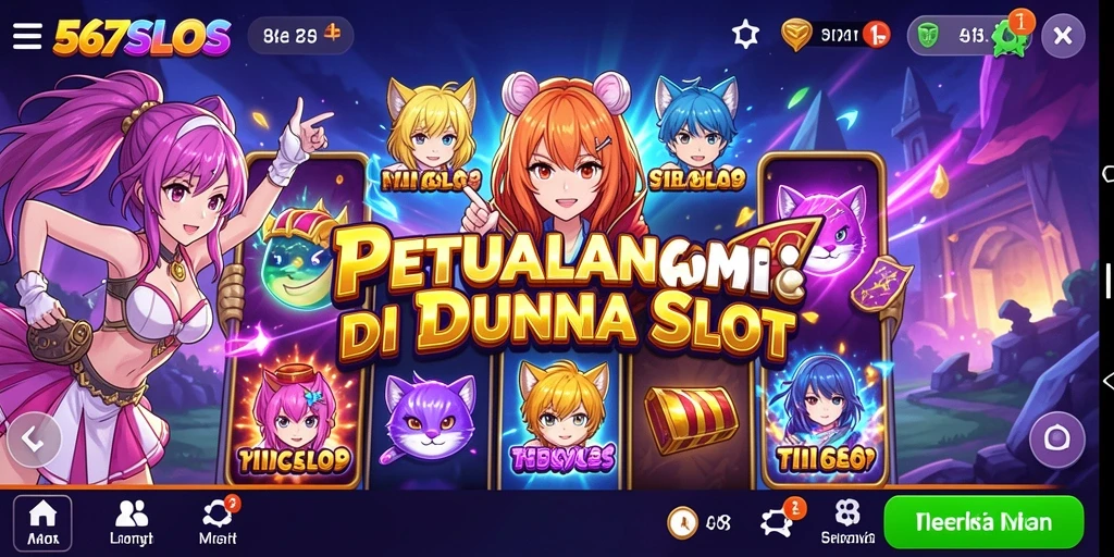 Gameplay menyenangkan yang menggabungkan elemen slot dan Anime.