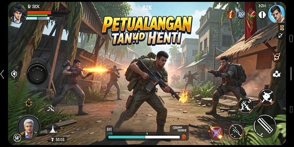 Tampilan gameplay menarik dengan aksi seru dalam 8ZK.