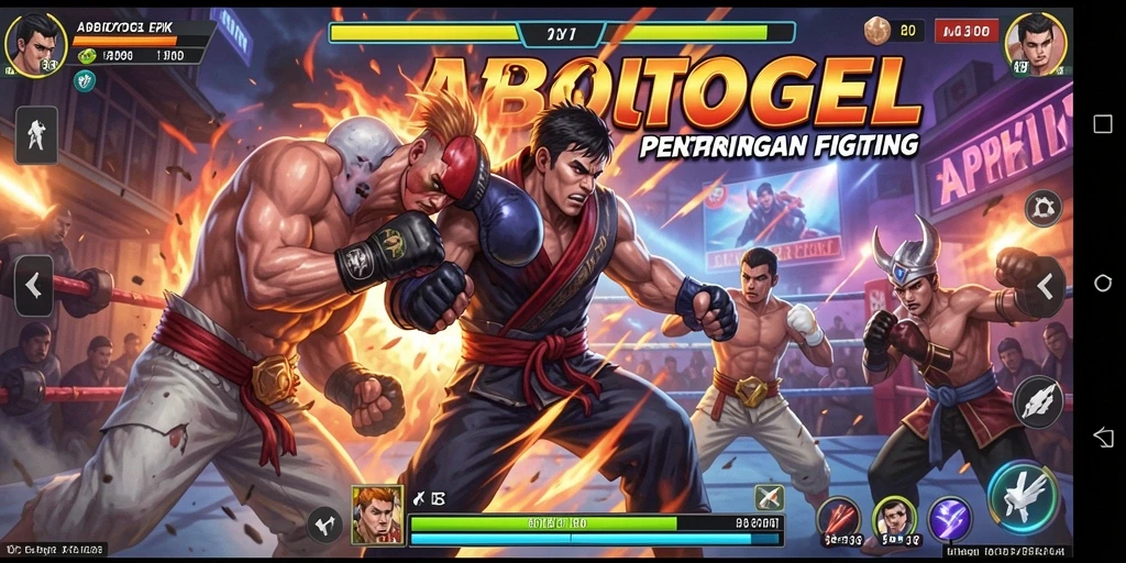 Tampilan gameplay seru dari ABUTOGEL saat pertarungan berlangsung.