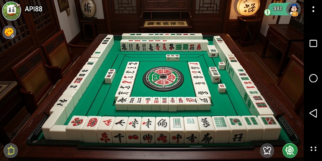 Tampilan menarik dari gameplay API88 dalam permainan Mahjong.