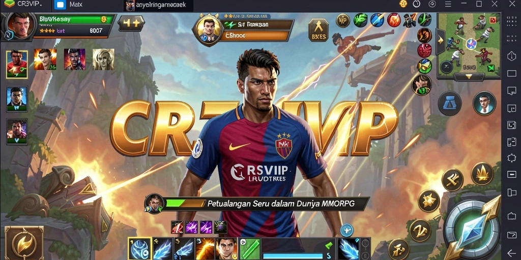 Tampilan permainan epik dari CR7VIP yang menampilkan pertarungan seru di MMORPG.