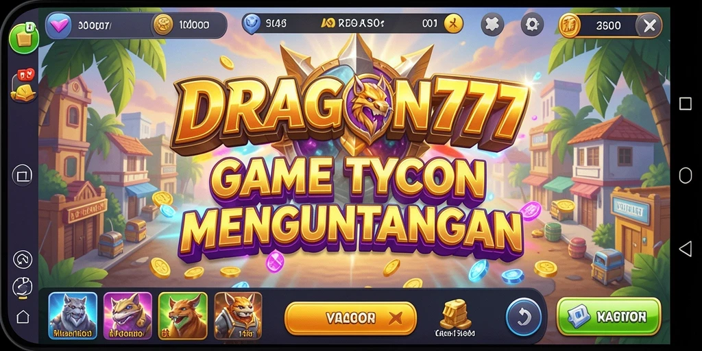 Tampilan gameplay seru dari DRAGON777 dalam membangun empire bisnis.