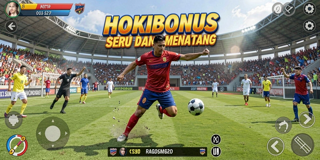 Screenshot gameplay HOKIBONUS menampilkan aksi seru dalam olahraga.