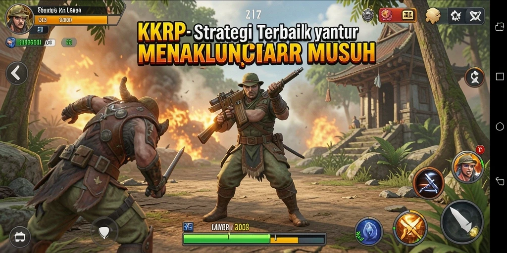 Screenshot KKRP menampilkan aksi pertempuran strategi yang mendebarkan.