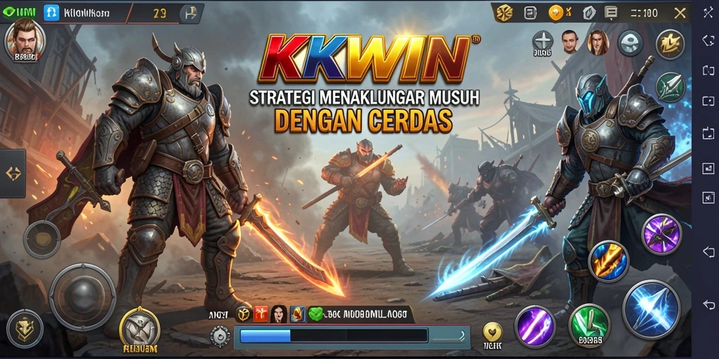Tampilan menarik dari gameplay strategi KKWIN.