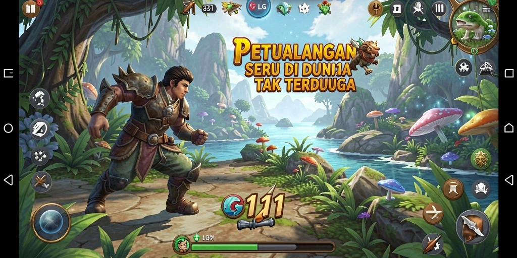 Screenshot gameplay menampilkan petualangan seru di dunia LG111.