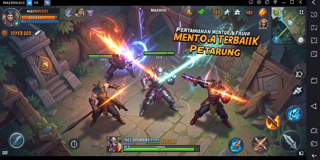 Tampilan mendebarkan dari permainan Tower Defense MAXWIN303.