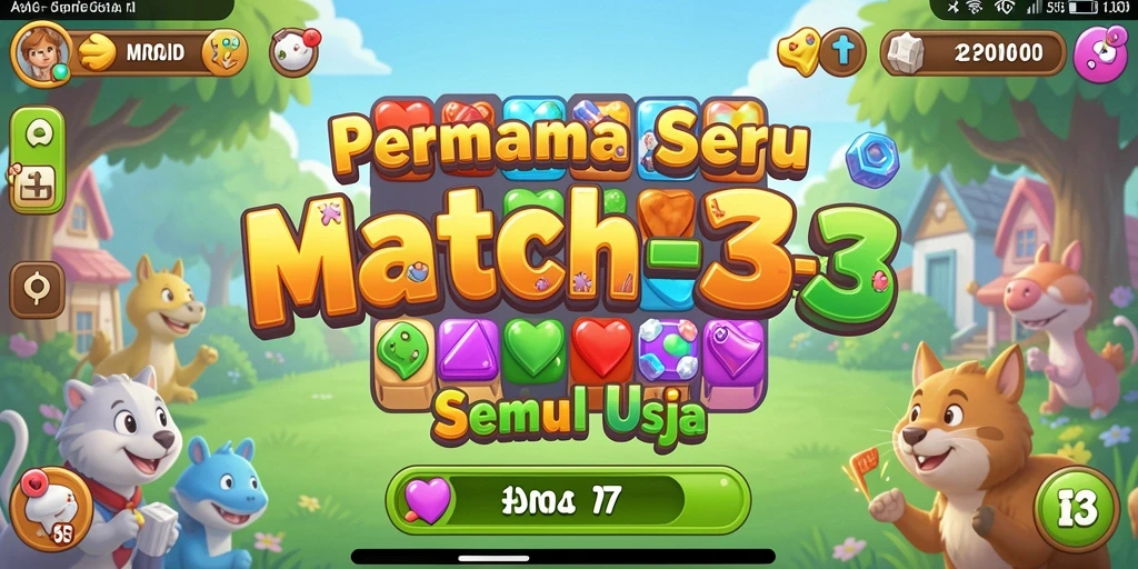 Tampilan gameplay seru dari MPOID dengan tantangan Match-3.