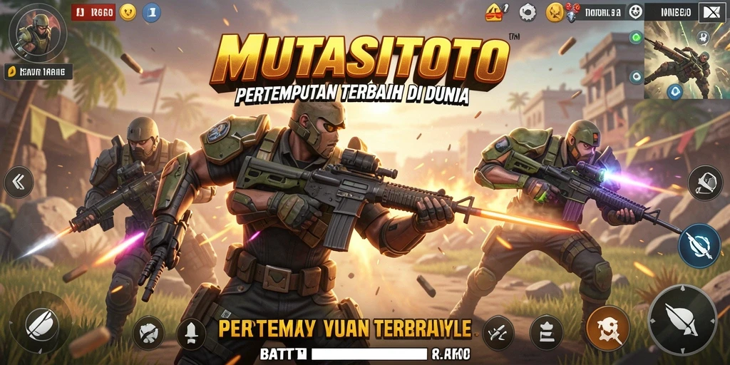 Tampilan fantastis dari gameplay pertempuran Battle Royale.