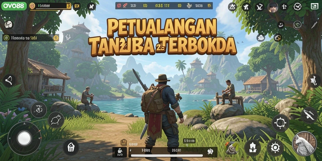 Tampilan gameplay OVO88 di dunia terbuka yang luas dan menarik.