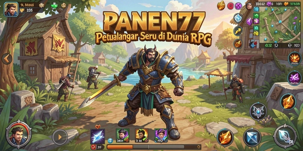 Tampak aksi seru dalam gameplay RPG PANEN77.