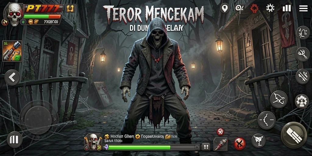 Tangkapan layar gameplay PT777 yang mencekam dan penuh ketegangan.