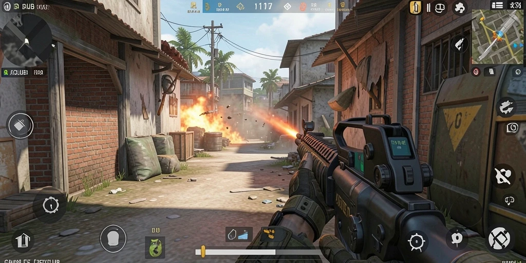 Gameplay seru dalam pertempuran tembak-menembak.