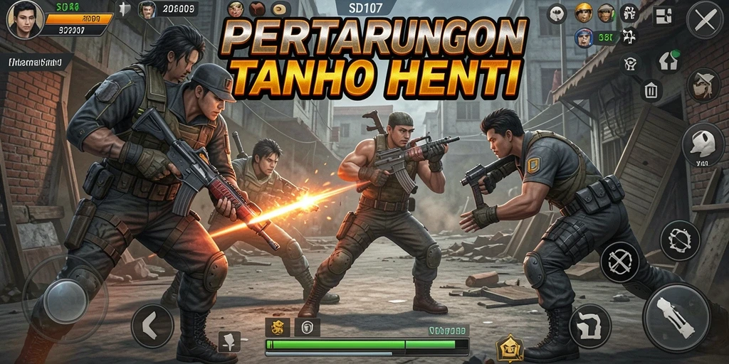 Tampilan gameplay Action yang mendebarkan dalam SD107.