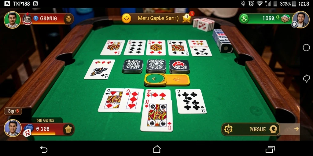 Screenshot gameplay Gaple TKP188 dengan tampilan menarik.
